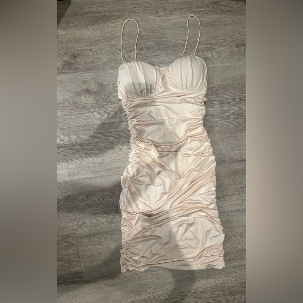 Zip Back Ruched Bodycon Cami Dress